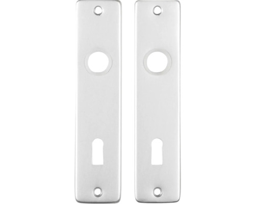 PERTURA Schild met sleutelgat SL72 aluminium F1, 2 stuks Twee metalen deurplaten met sleutelgat en bevestigingsgaten