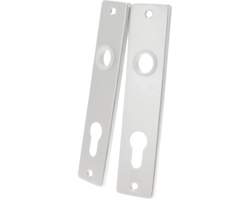 PERTURA Schild met profielcilindergat PC72 aluminium F1, 2 stuks Twee deurschilden voor binnendeuren