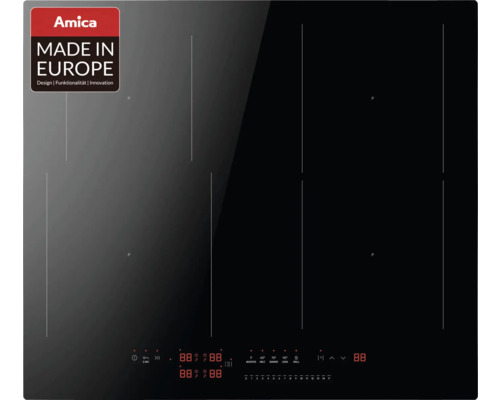 Amica inductiekookplaat met vier kookzones en digitale display
