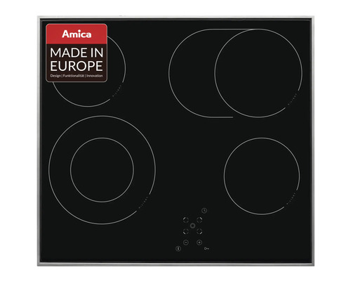 Amica kookplaat met vier kookzones en Made in Europe keurmerk