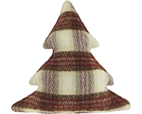 UNIQUE LIVING Kussen Check Tree kerstboom ruit rood 50x50 cm