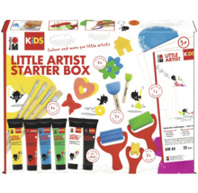 Marabu Little Artist Starter Box met verf, penselen, sponzen, schilderspapier en verfrollers voor kinderen vanaf drie jaar