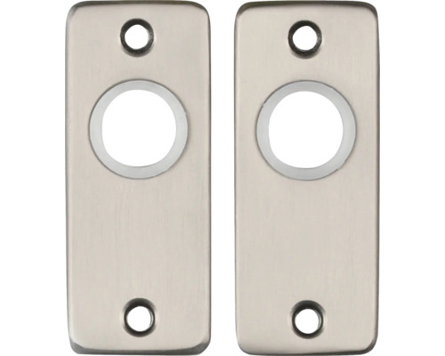 PERTURA Patentrozet 83,5x34,5 mm aluminium gunmetal, 2 stuks Twee deurrozetten van metaal