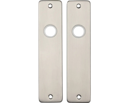 PERTURA Kortschild met blind aluminium gunmetal, 2 stuks Twee metalen deurschilden