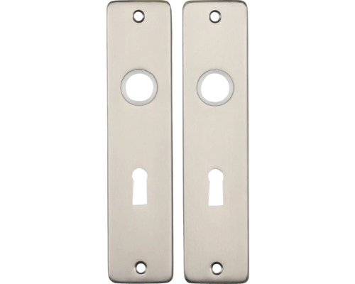 PERTURA Kortschild met sleutelgat SL56 aluminium gunmetal, 2 stuks Twee deurschilden voor binnendeuren met sleutelgat