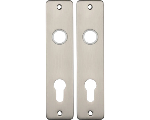 PERTURA Kortschild met profielcilindergat PC72 aluminium gunmetal, 2 stuks Twee metalen deur schilden
