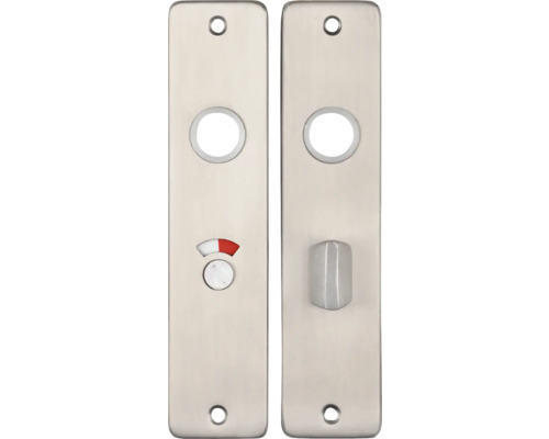 PERTURA Kortschild met WC-/badkamersluiting WC57/5 aluminium gunmetal, 2 stuks Toiletvergrendeling met indicator van roestvrij staal