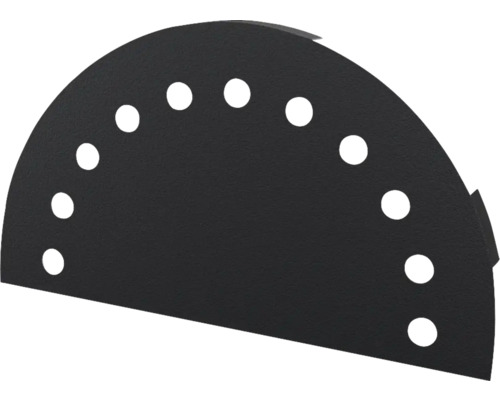 Halve cirkelmal met gaten