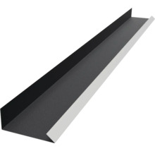 PRECIT Randhoek slagregenschort voor dakpanplaat, BigStone RAL9005 zwart, 1000x20x100 x