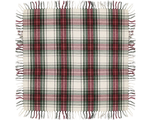 UNIQUE LIVING Tafelkleed Tartan ruit wit/rood 90x90 cm