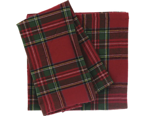 UNIQUE LIVING Servetten Tartan 40x40 cm set van 4