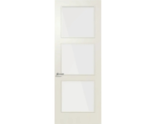 BERKVENS Binnendeur Verdi Lux E31G Stomp links wit afgelakt 253,7 x 92,6 cm Binnendeur met drie glazen panelen en deurklink