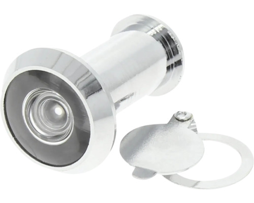 Deurspion 200 graden 38 - 54 mm zwart