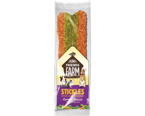 TINY FRIENDS FARM Knaagdier sticks wortel/broccoli 100 gr