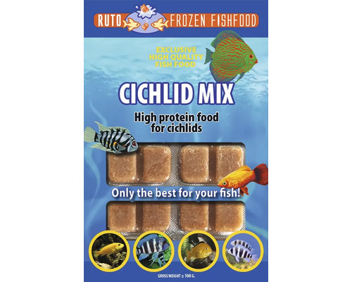 Diepvries visvoer Cichlid Mix 100 gram 20 Cube New Line