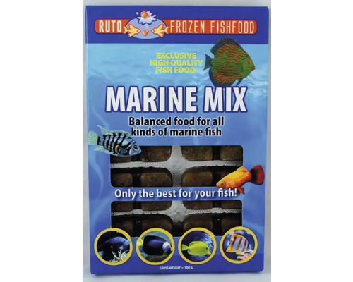 Diepvries visvoer Marine Mix 100 gram 24 Cube New Line