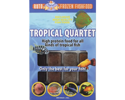 Diepvries visvoer Tropical Quartet 100 gram 20 Cube New Line