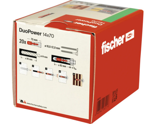 Fischer plug DuoPower 14x70, verpakking van 20 stuks