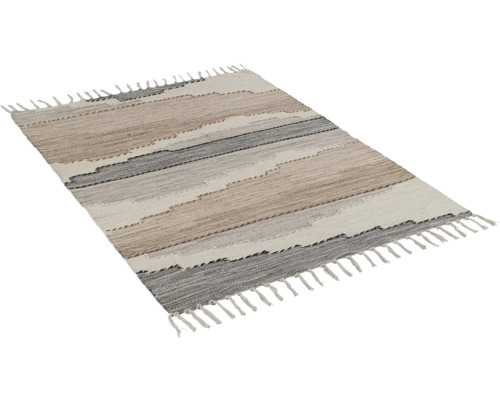 Vloerkleed met streepmotief en franjes