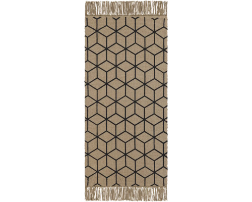 Vloerkleed Cancun natuur hexagon 70x140 cm