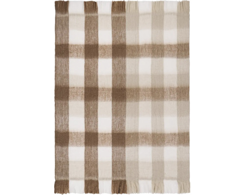 Plaid met ruitpatroon en franjes