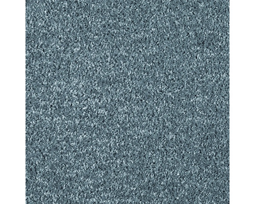 Tapijt frisé Kansas velours blauw 400 cm breed Close-up van een tapijt