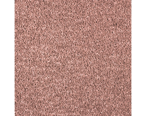 Tapijt frisé Kansas velours lichtroze 400 cm breed Close-up van een tapijtvloer