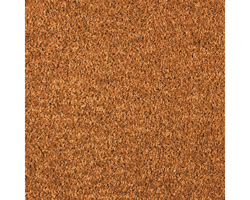Tapijt frisé Kansas velours oranje 400 cm breed Close-up van een tapijt