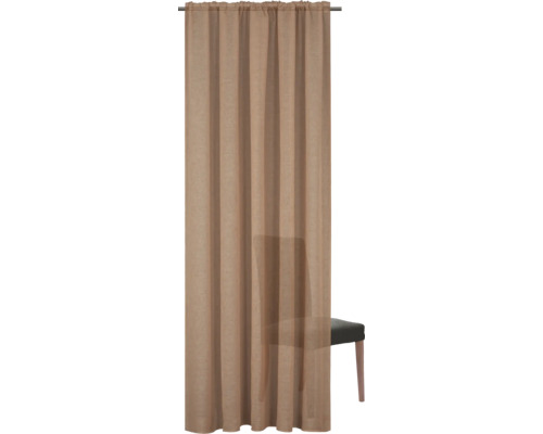 Gordijn van linnenmix met rimpelbandophanging