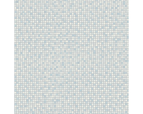 PVC op maat Artifact 573 mozaïek zilverblauw 200 cm breed Behang met mozaïekpatroon voor wanddecoratie