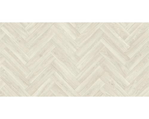 PVC op maat Studio Casa 508 houtoptiek beige 200 cm breed Lichte houtlook vloertegels in visgraatpatroon