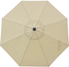 Bovenaanzicht van een achthoekige parasol