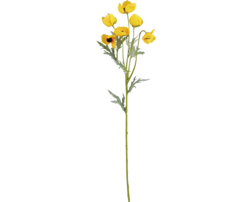 MICA Kunstbloem Klaproos geel H 61 cm