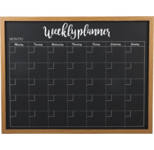 Weekplanner schoolbord met houten frame