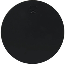 Achterkant van een ronde decoratieve spiegel met ophangsysteem