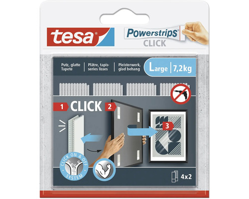 TESA Powerstrips Click 4x2 L