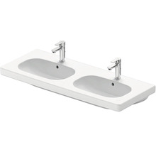 Dubbele wastafel met twee kranen