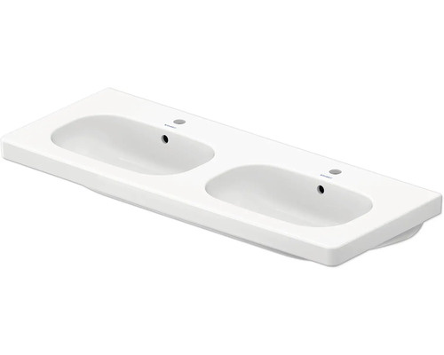 DURAVIT Dubbele Wastafel D-Code wit glanzend 120x49 cm