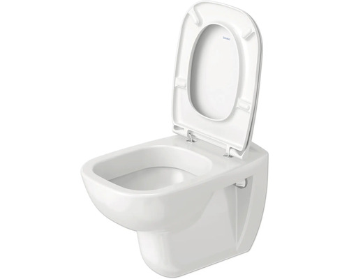 Wandcloset met diepe spoeling, open spoelrand en toiletzitting