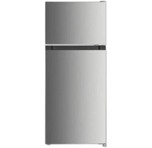 Zilveren koelkast met vriesvak