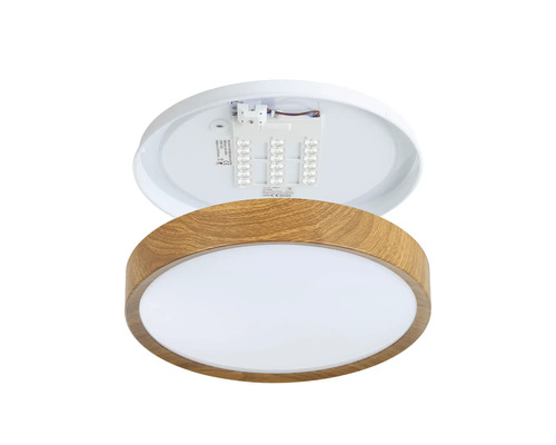 Plafondlamp met houten decor