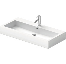Opzetwastafel van keramiek met kraan
