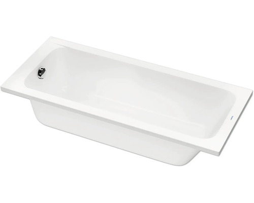 Rechthoekig ligbad met overloopgarnituur