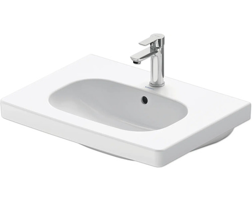 Keramische wastafel met kraan voor de badkamer