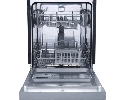 Geopende vaatwasser met interieurweergave