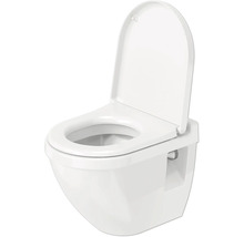 Wandcloset met diepspoeling, open spoelrand en toiletzitting