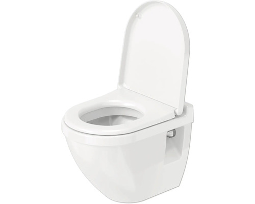 Wandcloset met diepspoeling, open spoelrand en toiletzitting