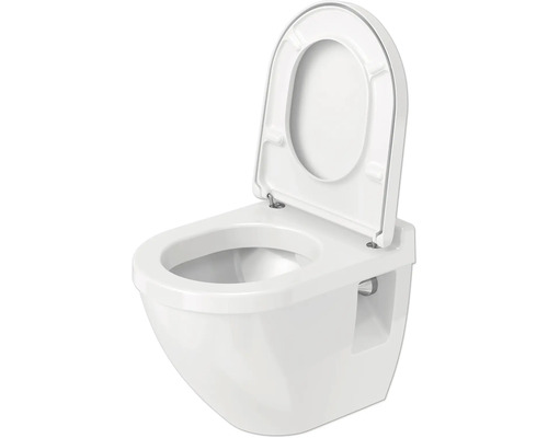 Wandcloset diepspoel met open spoelrand en toiletzitting