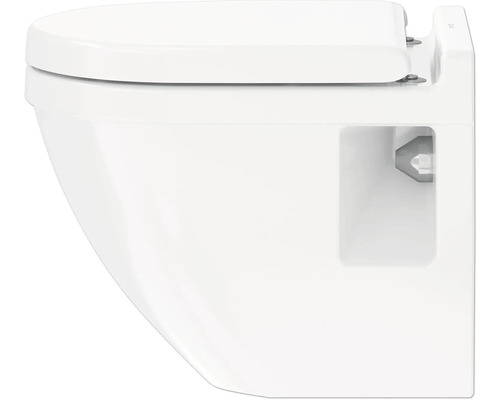 Hangtoilet van sanitairkeramiek met toiletzitting