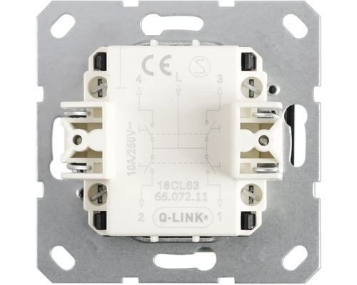 Schakelaar inzetstuk met CE markering en Q-LINK logo